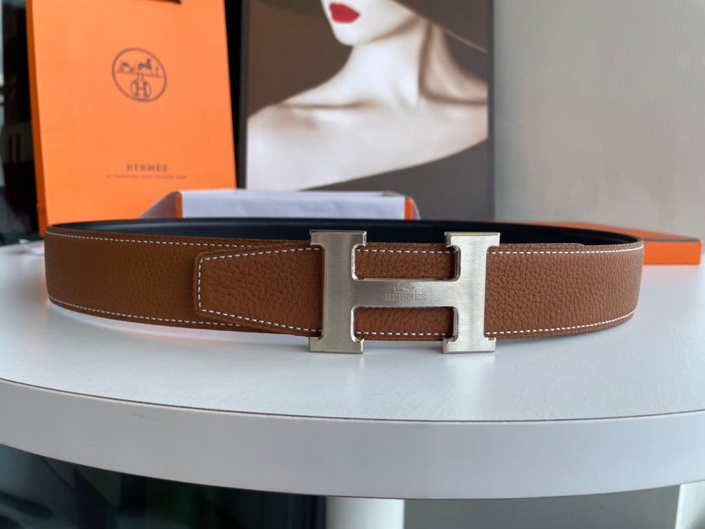 Hermes Men's Belt  Brown leather
