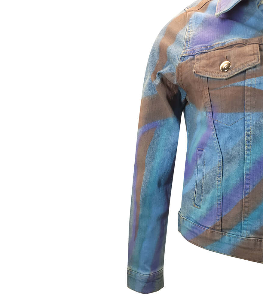 Light Blue Cotton Penelope Slim Jean Jacket Madison Maison denim Italy