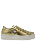 Moma X Madison Maison™ Gold Leather Platform Sneaker 39 Beverly Hills metallic