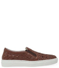 Tan Leather Woven Sneaker Italy Madison Maison shoes flats