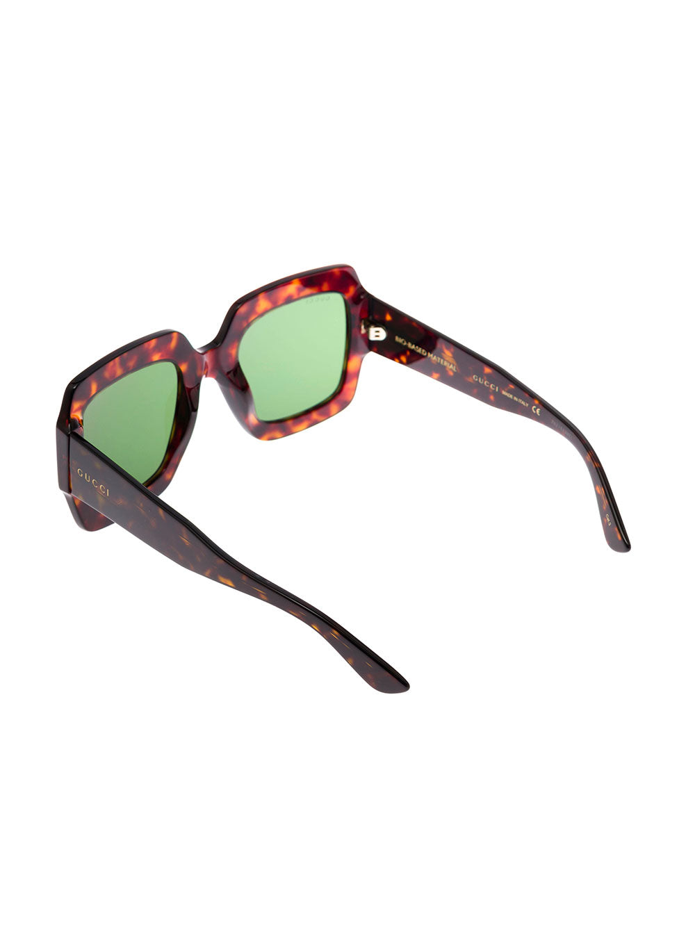 Gucci ladies Tortoise Brown Acetate Square Sunglasses