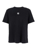 Balmain Men's Black Crewneck T-Shirt With Logo On The Front tee