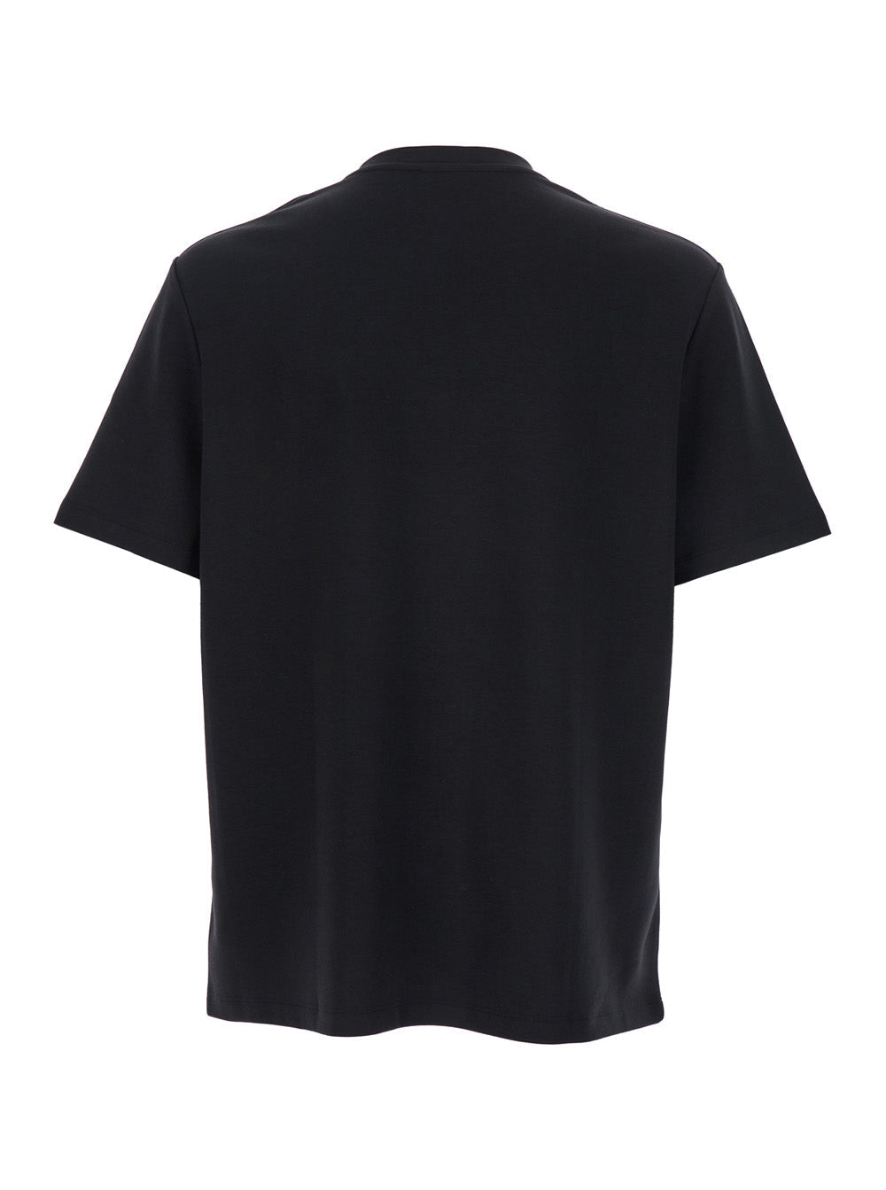 Balmain Men's Black Crewneck T-Shirt With Logo On The Front tee