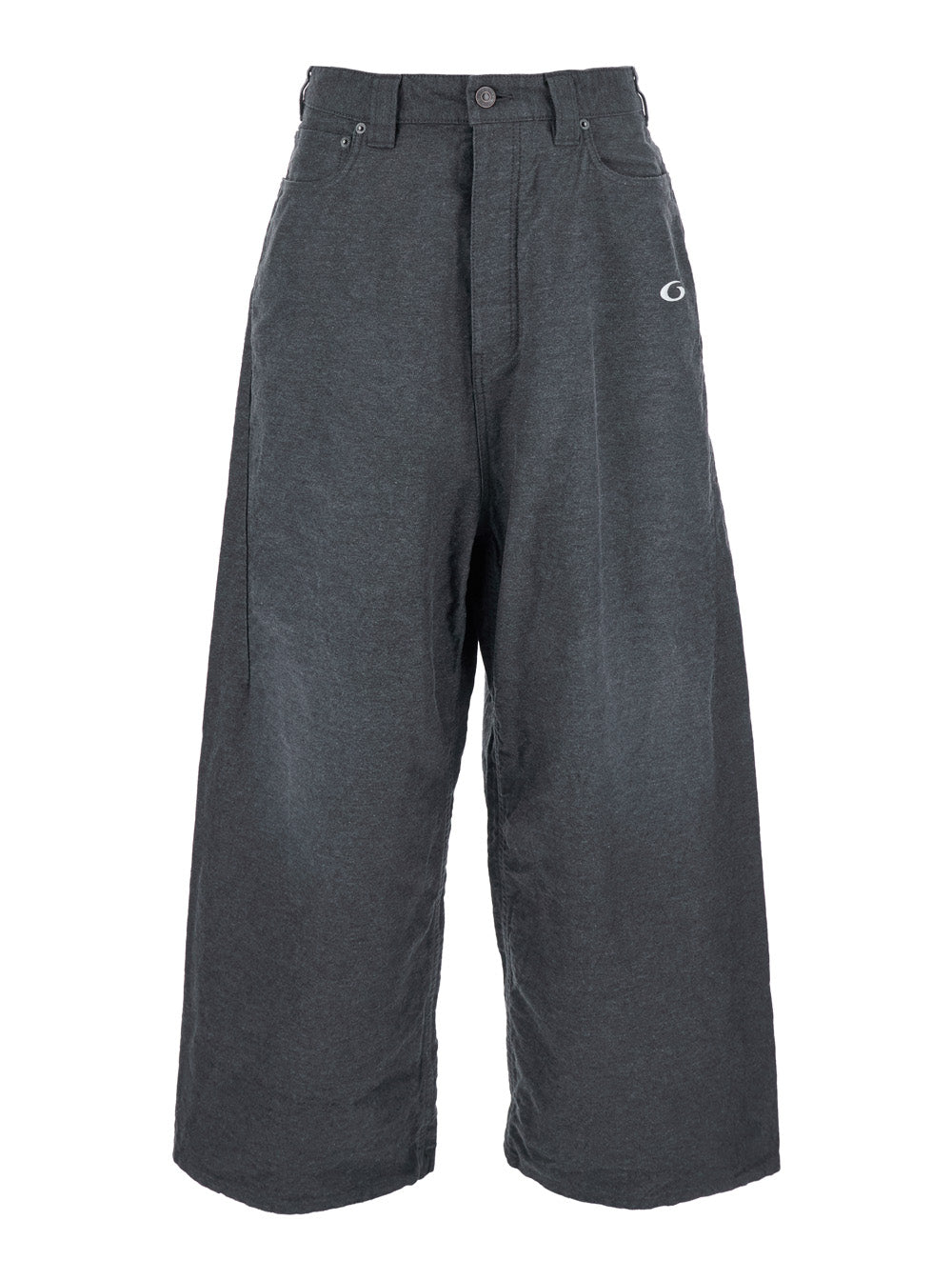 Balenciaga Men's S Grey Oversize Pants With Logo Detail On Front And Logo Patch On back