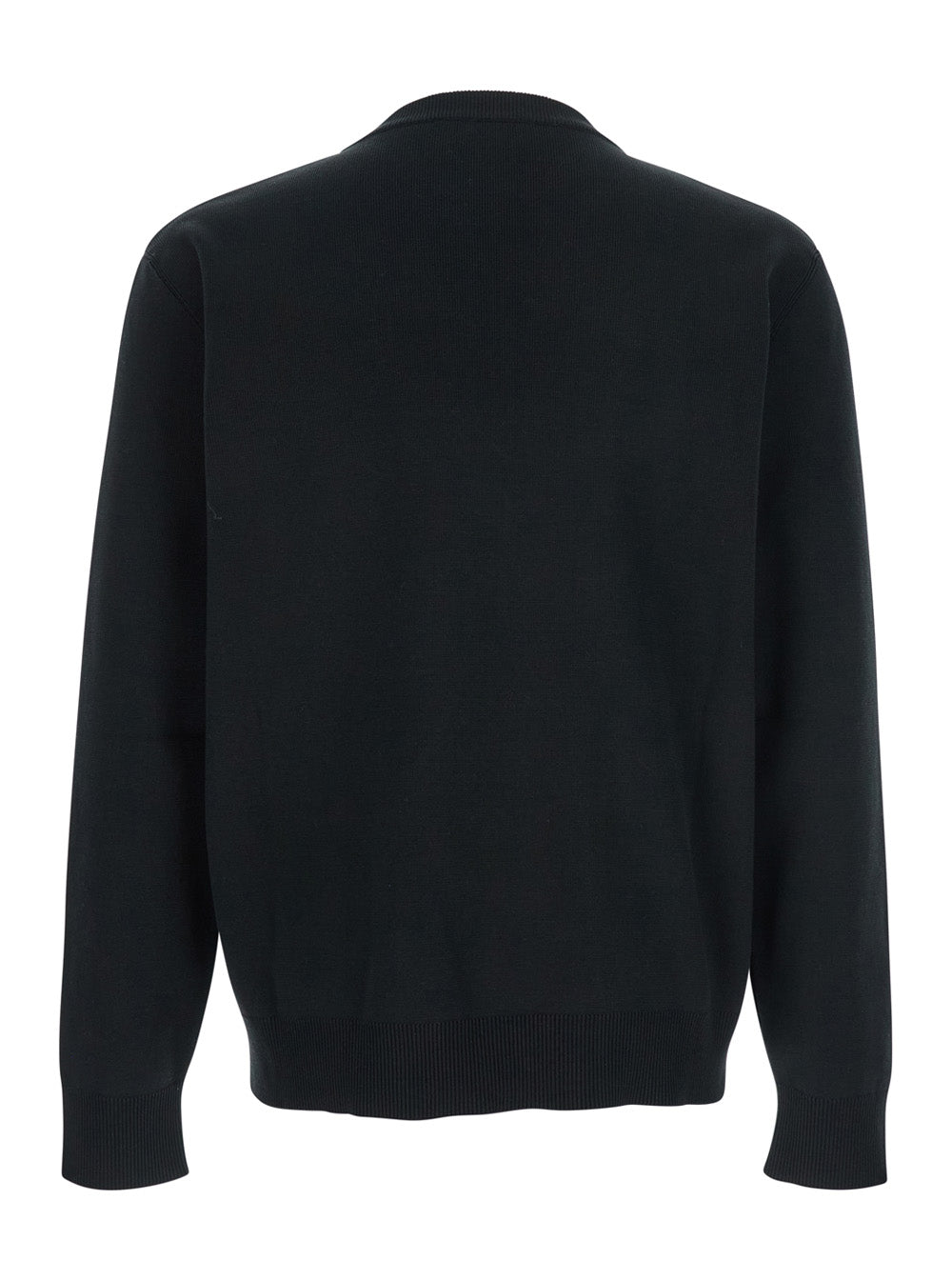 Gucci Men's Black Sweater With Logo Lettering On The Front Wool
