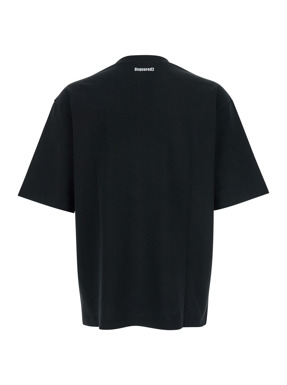 Dsquared2 Men's Black T-Shirt With Logo On The Front Cotton tee
