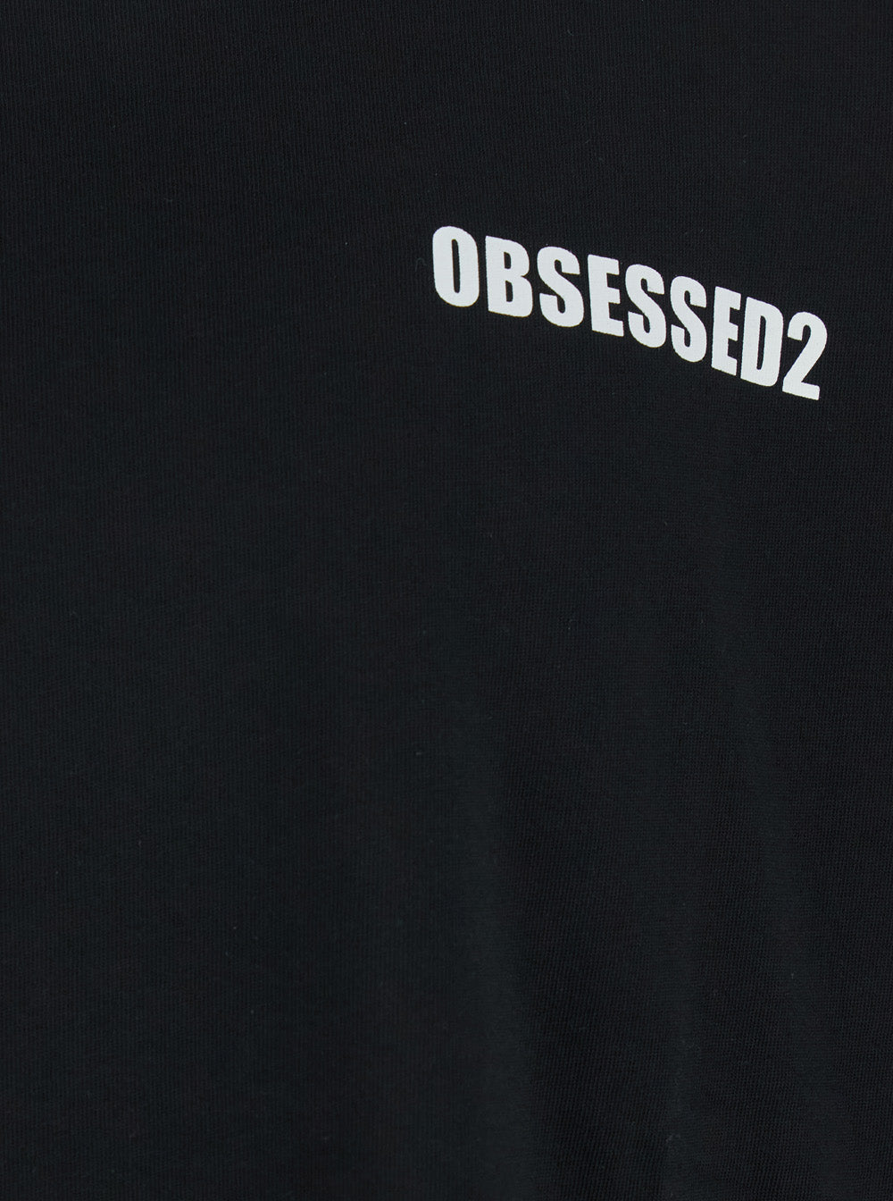 Dsquared2 Men's Black T-Shirt With Logo On The Front Cotton tee