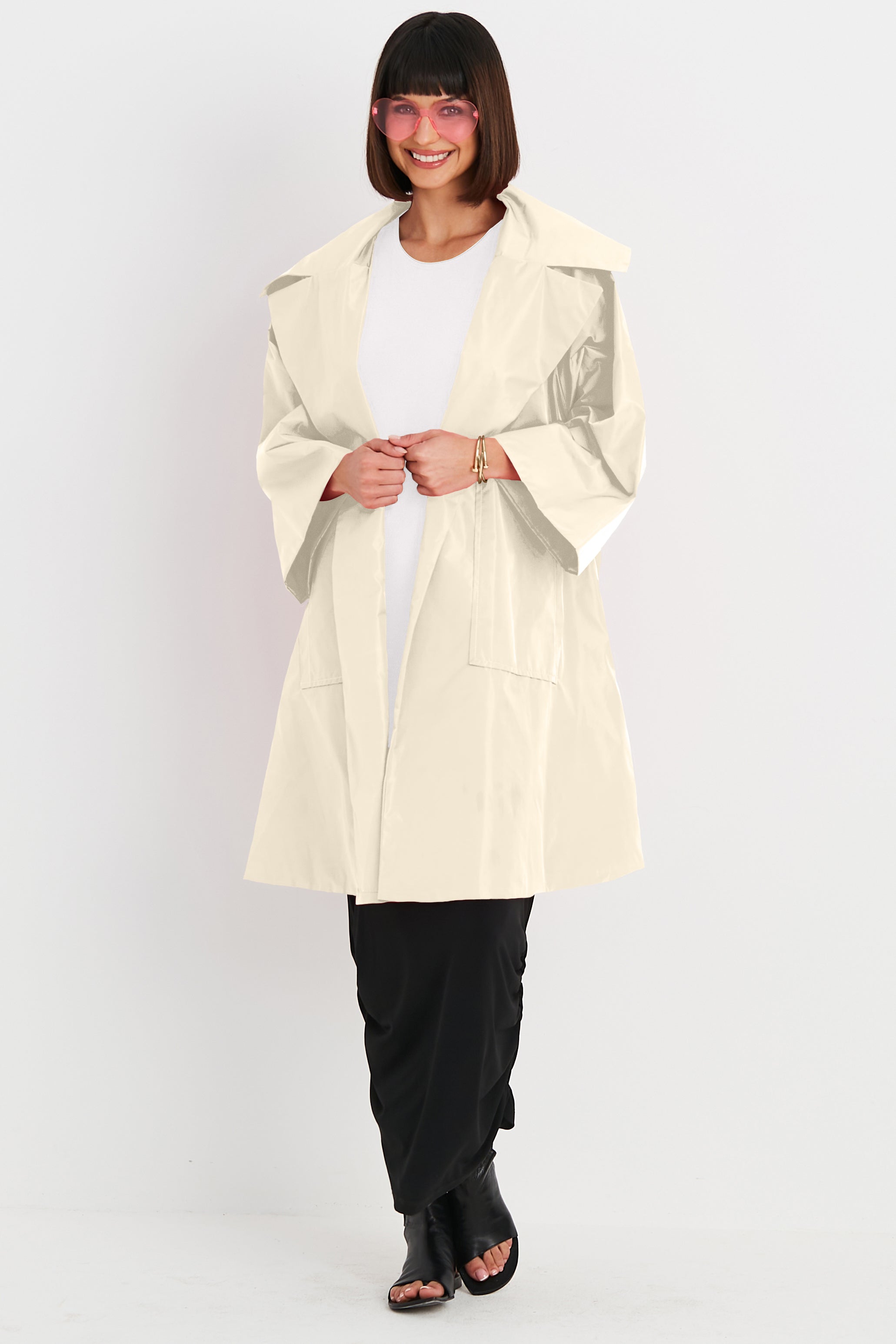 Nylon Emily Coat - Butter PLANET by Lauren G. ladies jacket