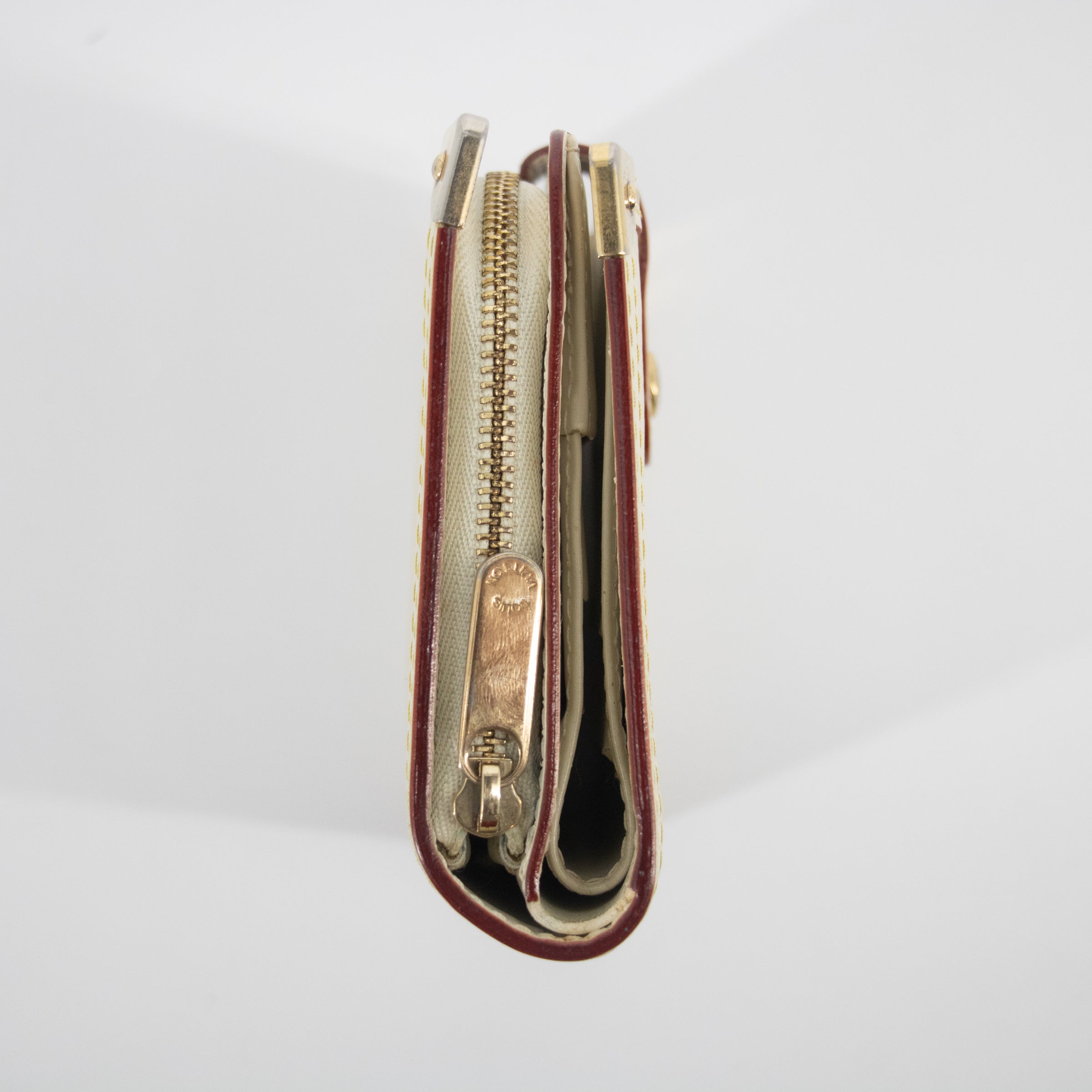 Louis Vuitton Ivory Suhali Compact Zippy Wallet  #2055