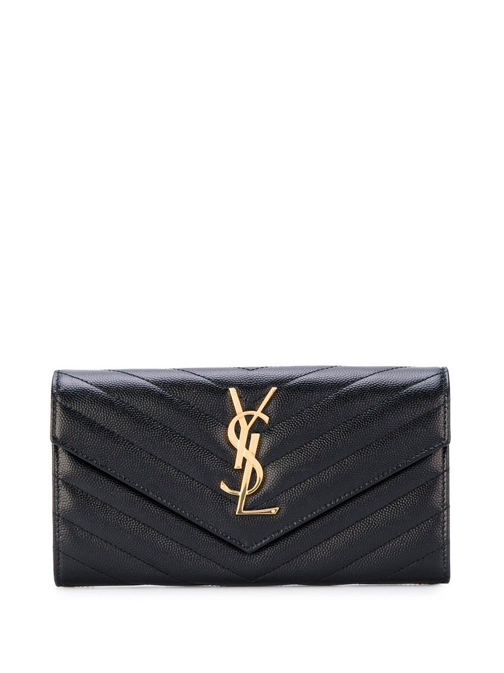 Saint Laurent ladies Cassandre Matelassé Large Flap Wallet YSL Grain De Poudre Leather