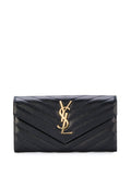 Saint Laurent ladies Cassandre Matelassé Large Flap Wallet YSL Grain De Poudre Leather
