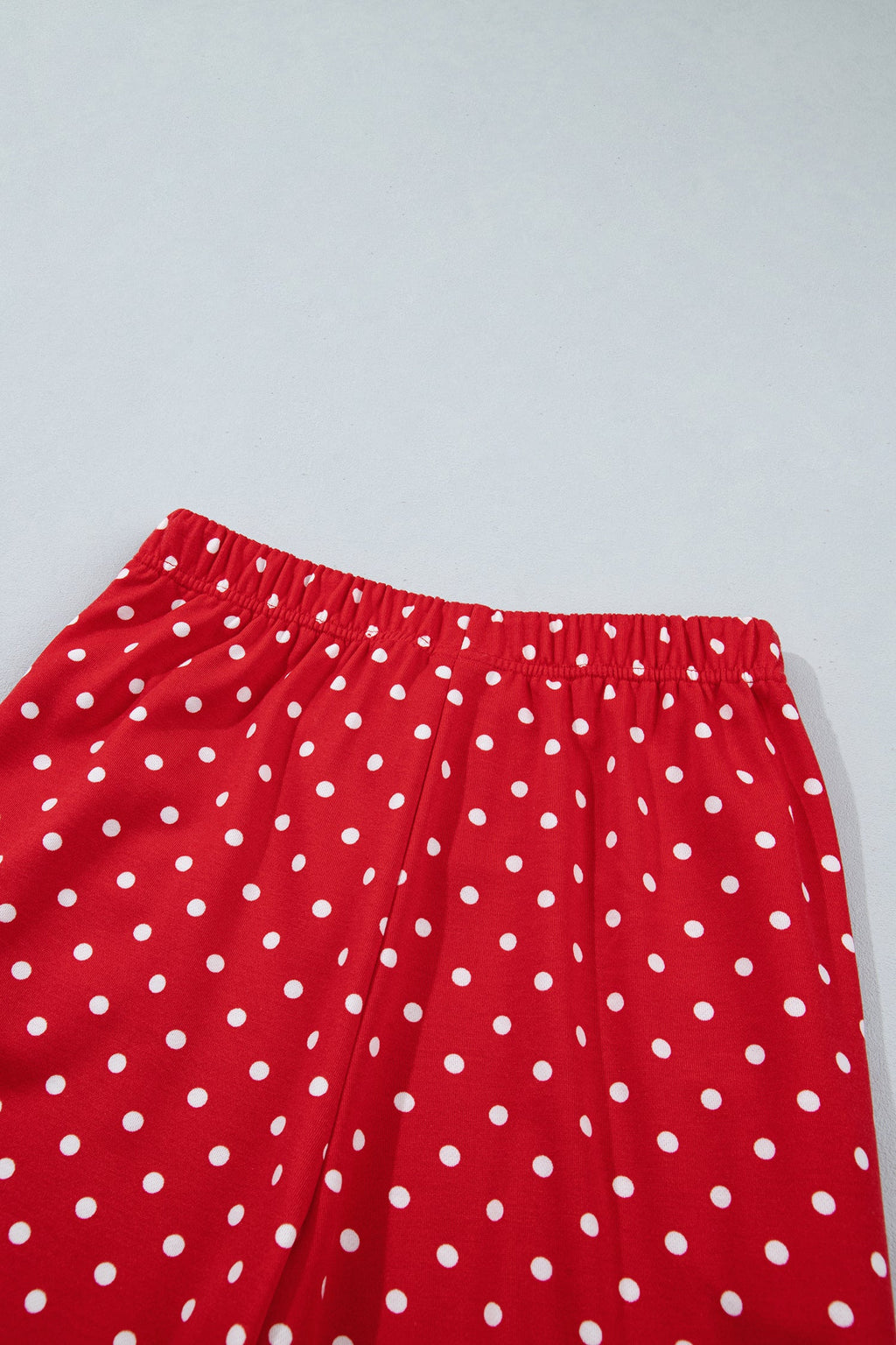 Jane Polka Dot Drawstring Wide Leg Long Sleeve Top Pant Set Outfit
