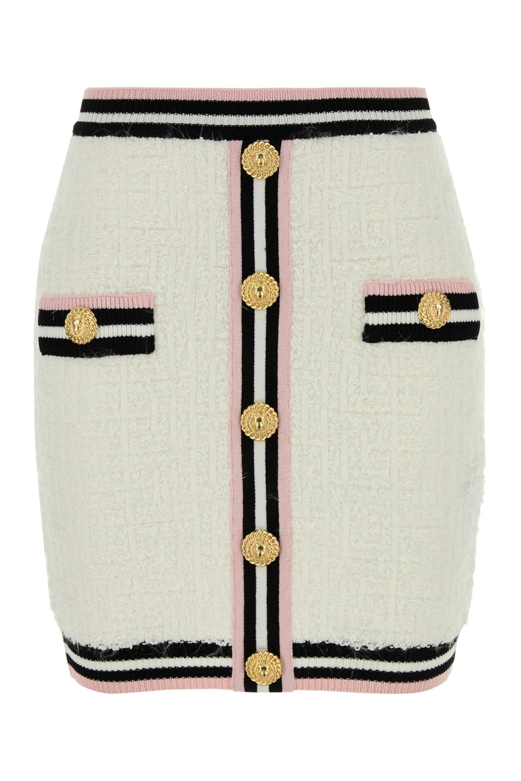 Balmain ladies Gonna skirt ivory black pink