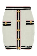 Balmain ladies Gonna skirt ivory black pink