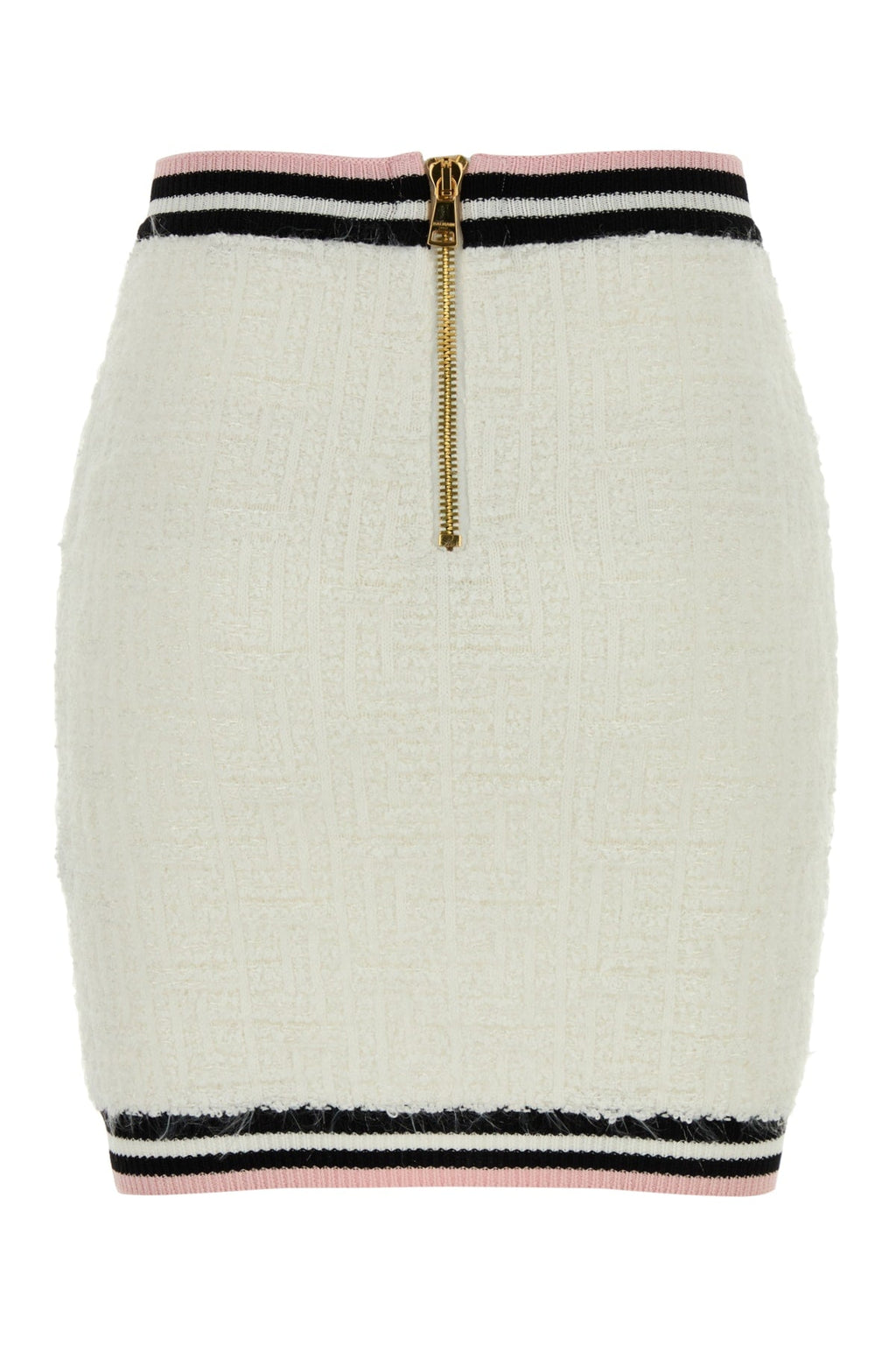 Balmain ladies Gonna skirt ivory black pink