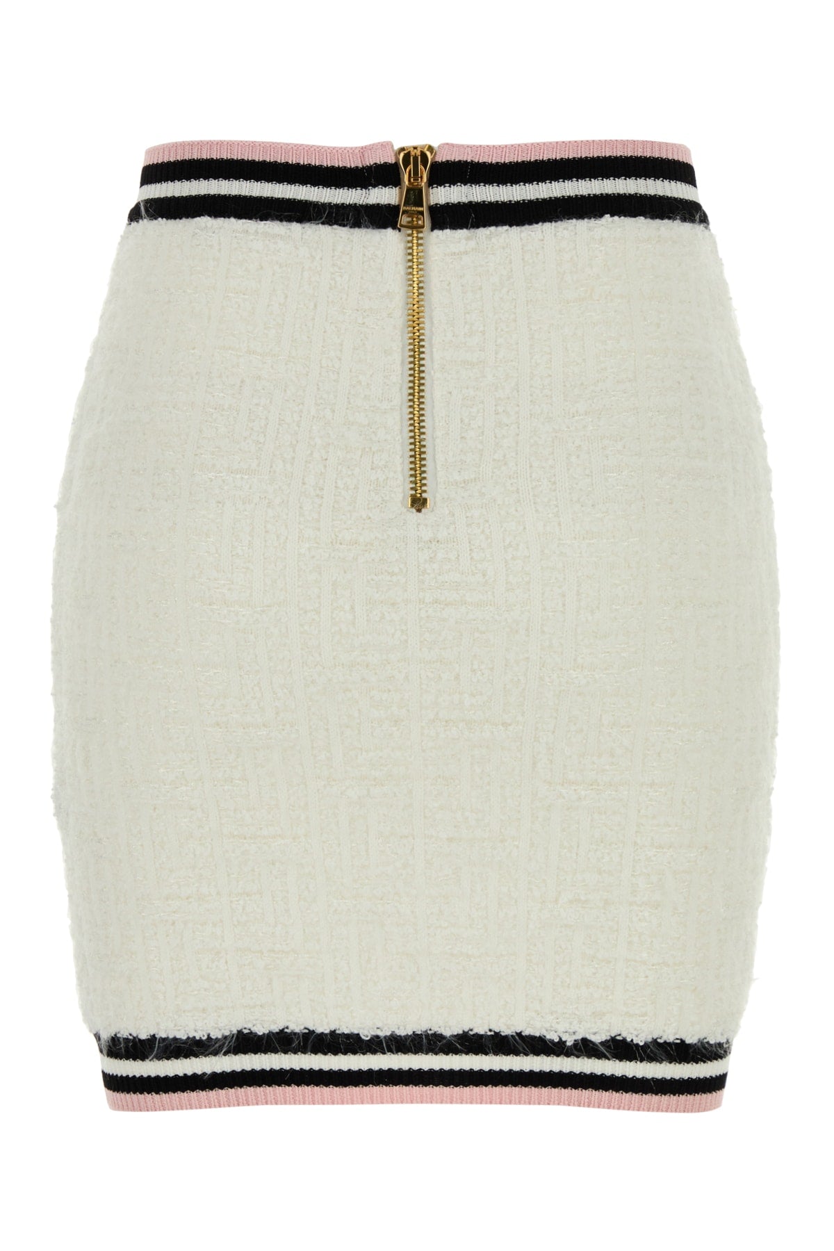 Balmain ladies Gonna skirt ivory black pink