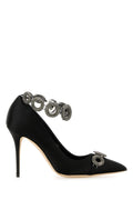 Manolo Blahnik ladies Balvisa Tores Tr Violanta 090 heels shoes with silver ankle wrap bling