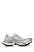 Balenciaga Men's White Mesh And Rubber Circuit Sneakers tennis shoes running