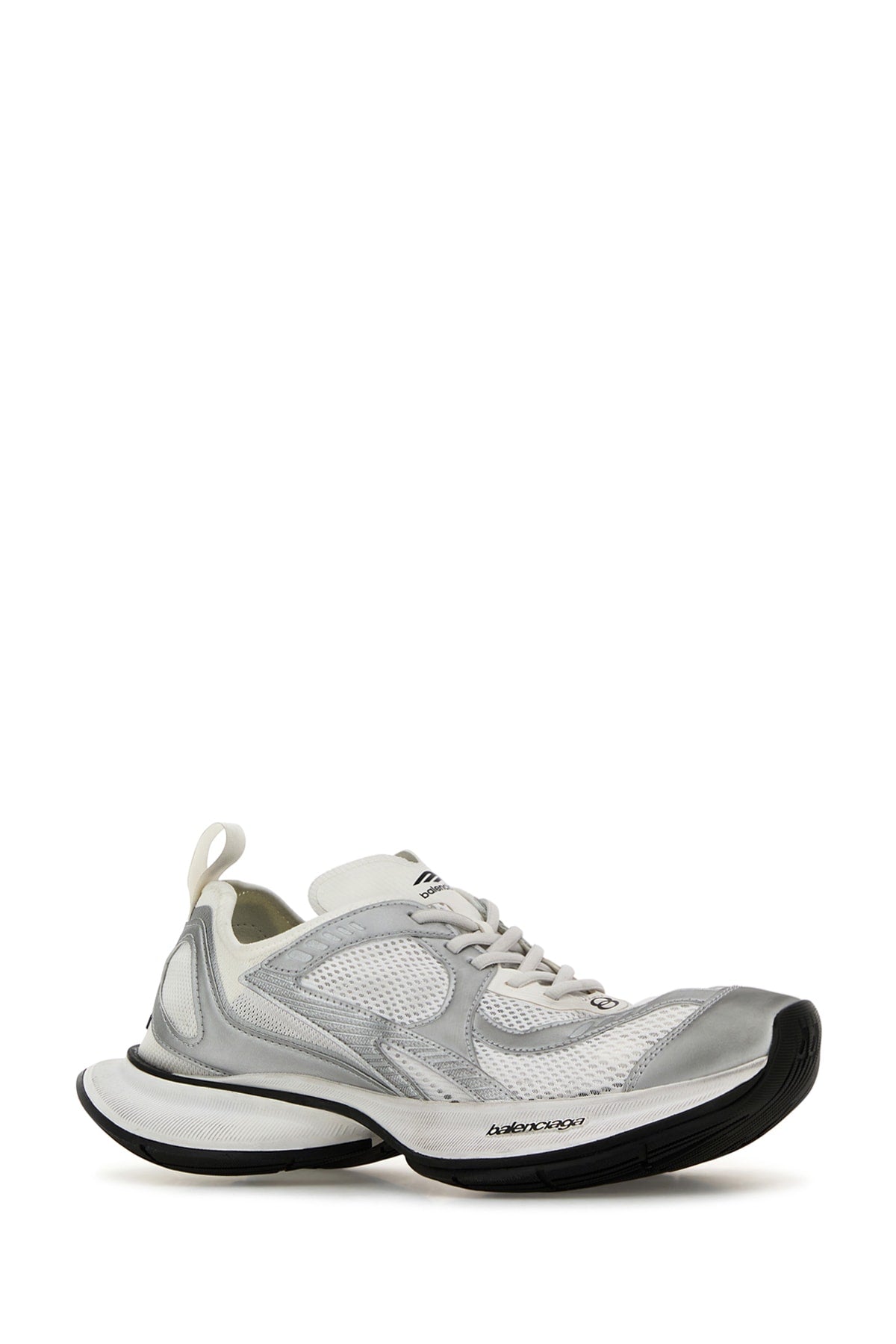 Balenciaga Men's White Mesh And Rubber Circuit Sneakers tennis shoes running