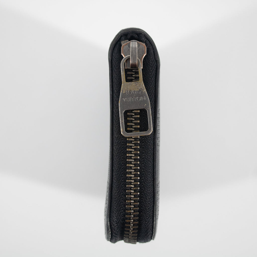 Louis Vuitton Black Damier Infini Vertical Zippy Wallet #2267 LV
