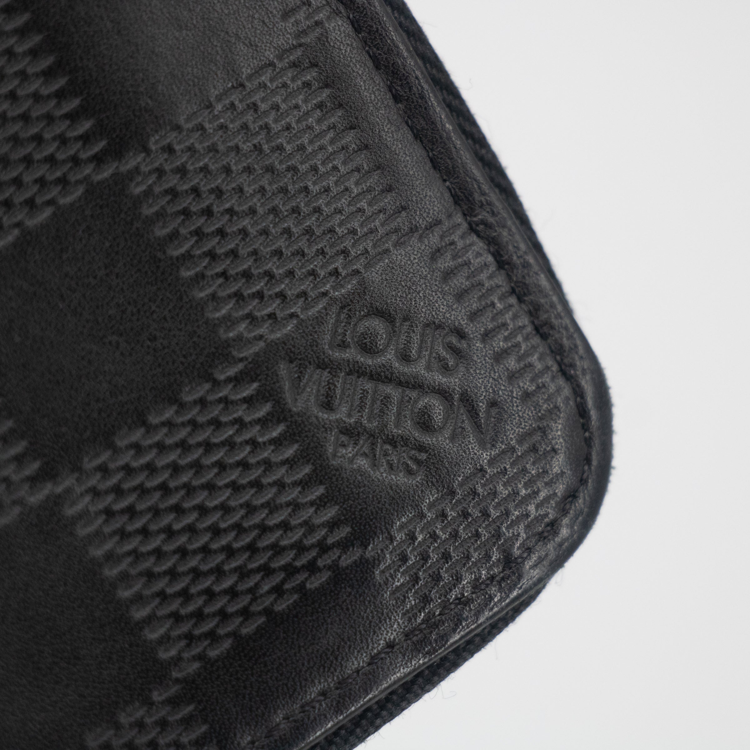 Louis Vuitton Black Damier Infini Vertical Zippy Wallet #2267 LV