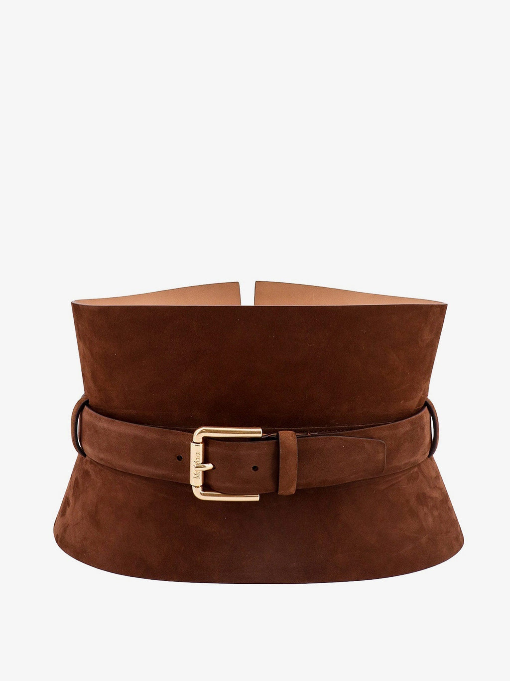 Max Mara Ladies Brown Nubuck leather Bustier Belt