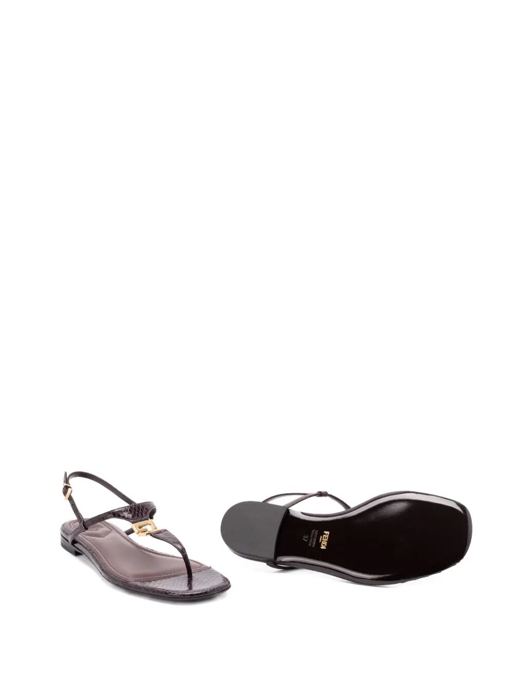 Fendi ladies Fendi Ffold Ayers Flip-Flops sandals thongs shoes