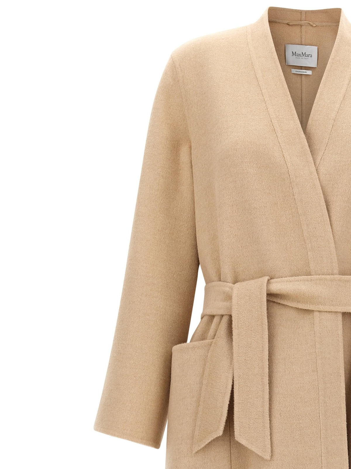 Max Mara Ladies 'Vezzoso' Sweater Coat wool Long Jacket Cream