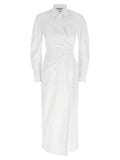 Max Mara ladies 'Balzac' shirt Dress white tailored pleat long