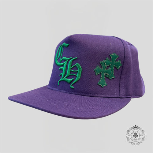 Chrome Hearts Cross Patch Hat in Purple/Green Cap Baseball trucker