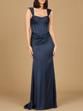 Sleeveless Corset Gown Long Formal Dress Prom MOB Evening