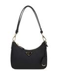 Prada ladies Prada Re-Edition Saffiano Leather Mini-Bag purse handbag with logo black