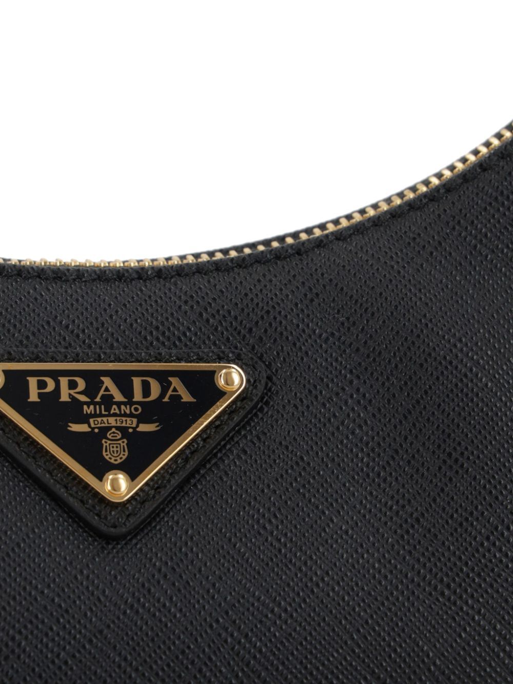 Prada ladies Prada Re-Edition Saffiano Leather Mini-Bag purse handbag with logo black
