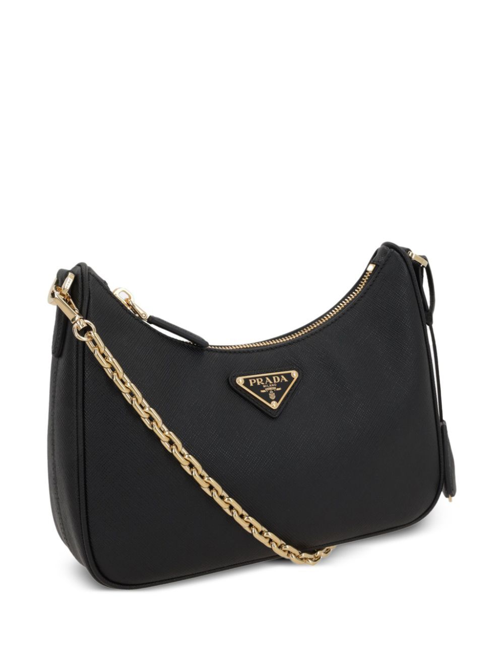 Prada ladies Prada Re-Edition Saffiano Leather Mini-Bag purse handbag with logo black