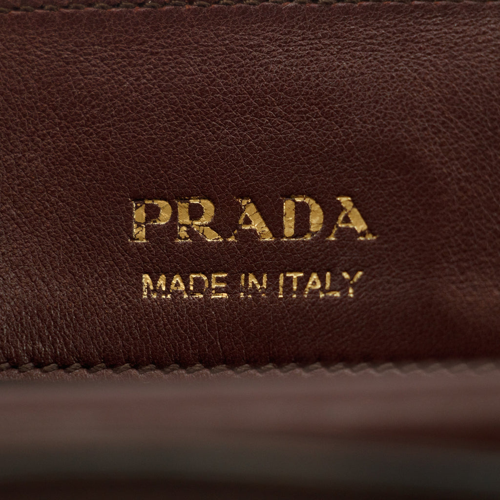 Prada Calfskin Bicolor Red x Burgundy Shoulder Bag #2936 purse handbag