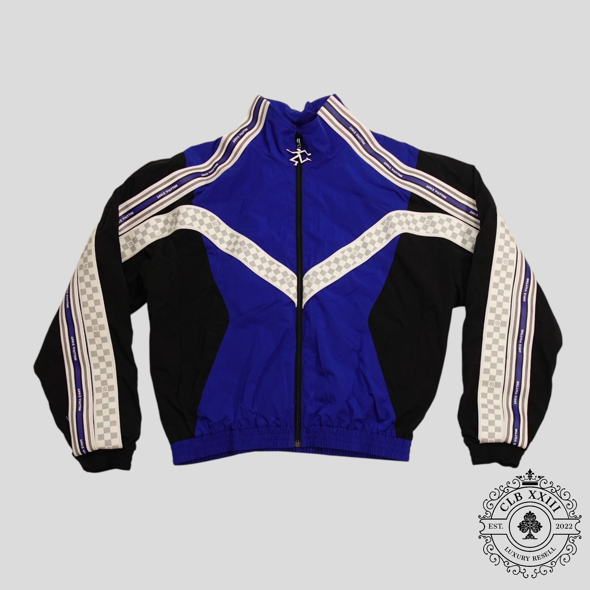 Louis Vuitton Technical Track Jacket in Blue men's unisex zip up