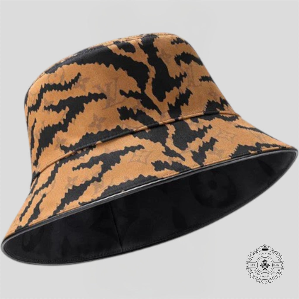 Louis Vuitton Tigergram Reversible Bucket Hat black men's unisex