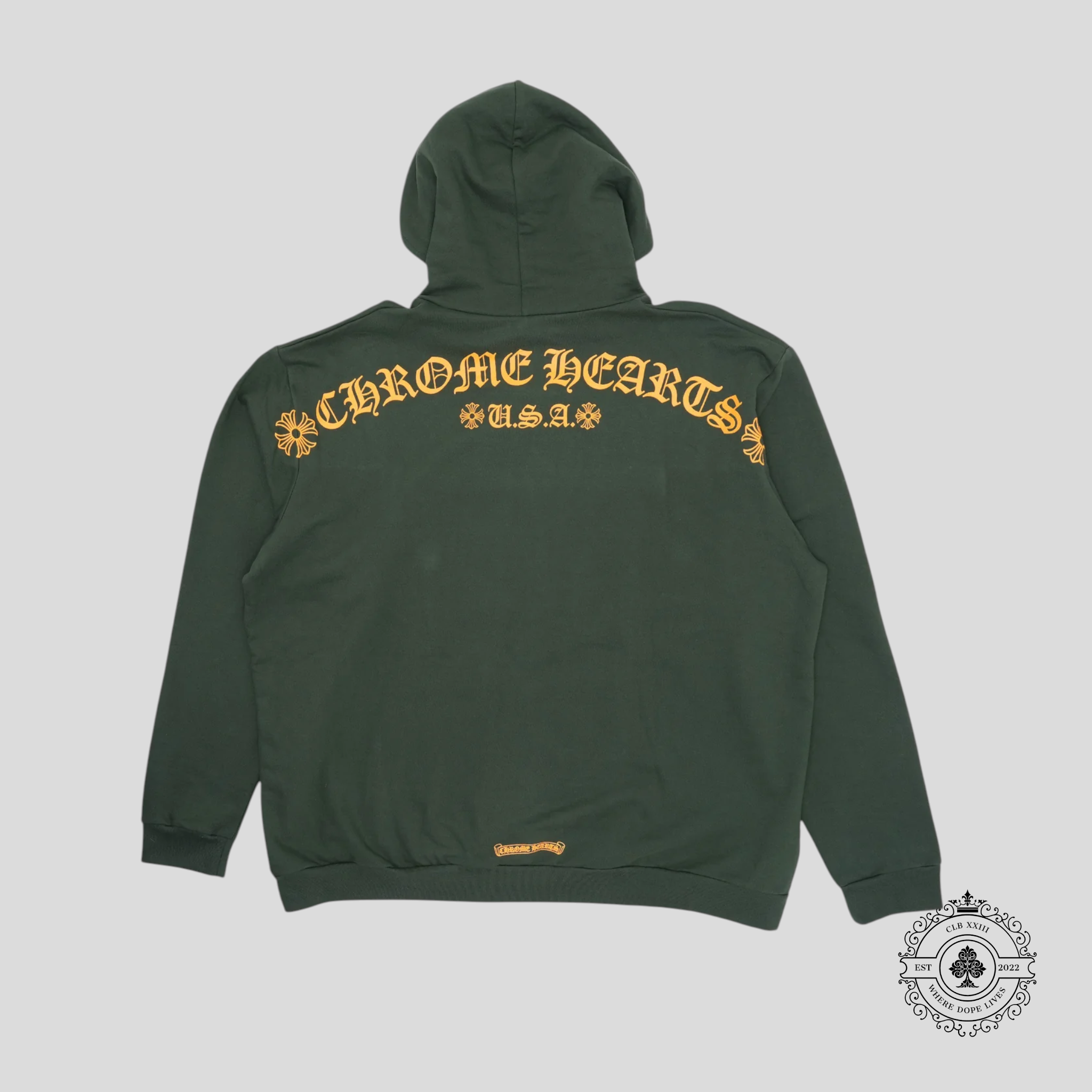 Chrome Hearts T-Bar Logo Hoodie in Green men's unisex