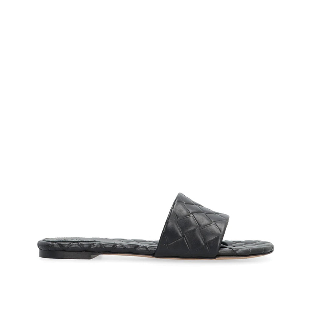 Bottega Veneta Amy Leather Mules ladies black slippers sandals
