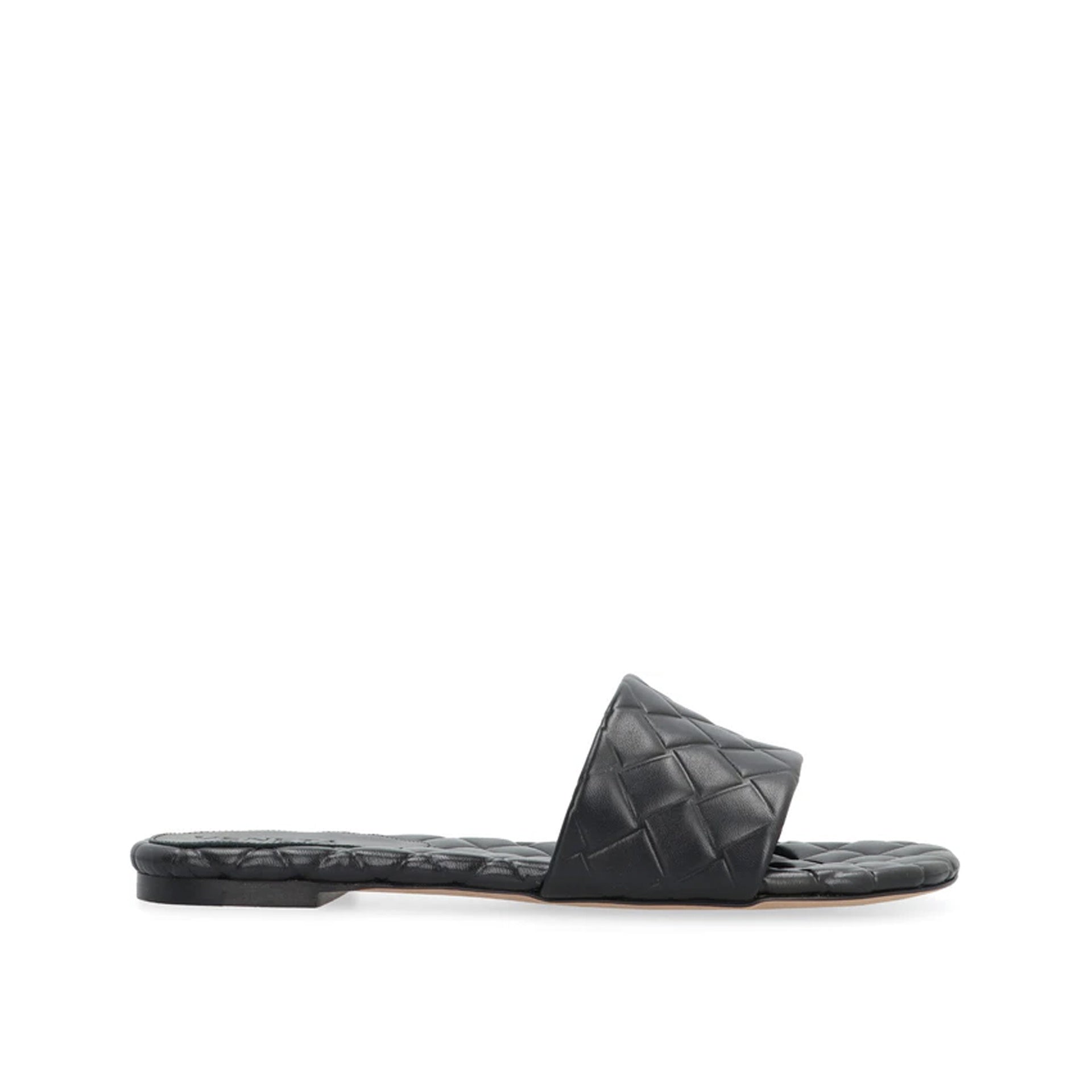 Bottega Veneta Amy Leather Mules ladies black slippers sandals