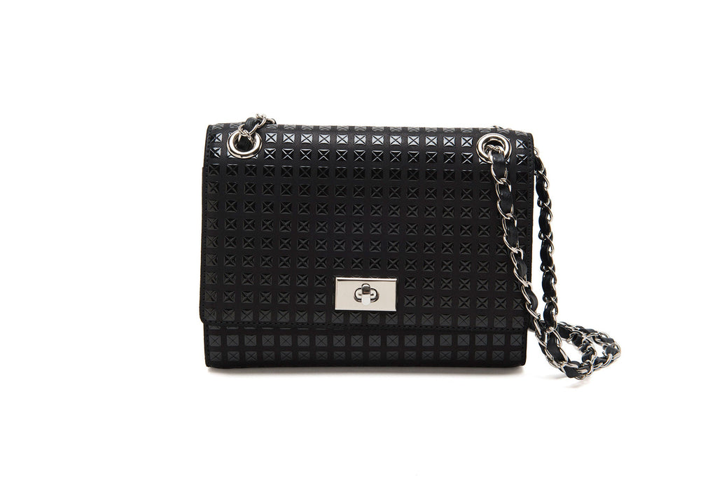 W chain shoulder - Studs Inden Japan Handbag Purse Leather