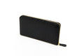 Zipped Long wallet - Seven Treasures Inden Japan Black deer & calf skin