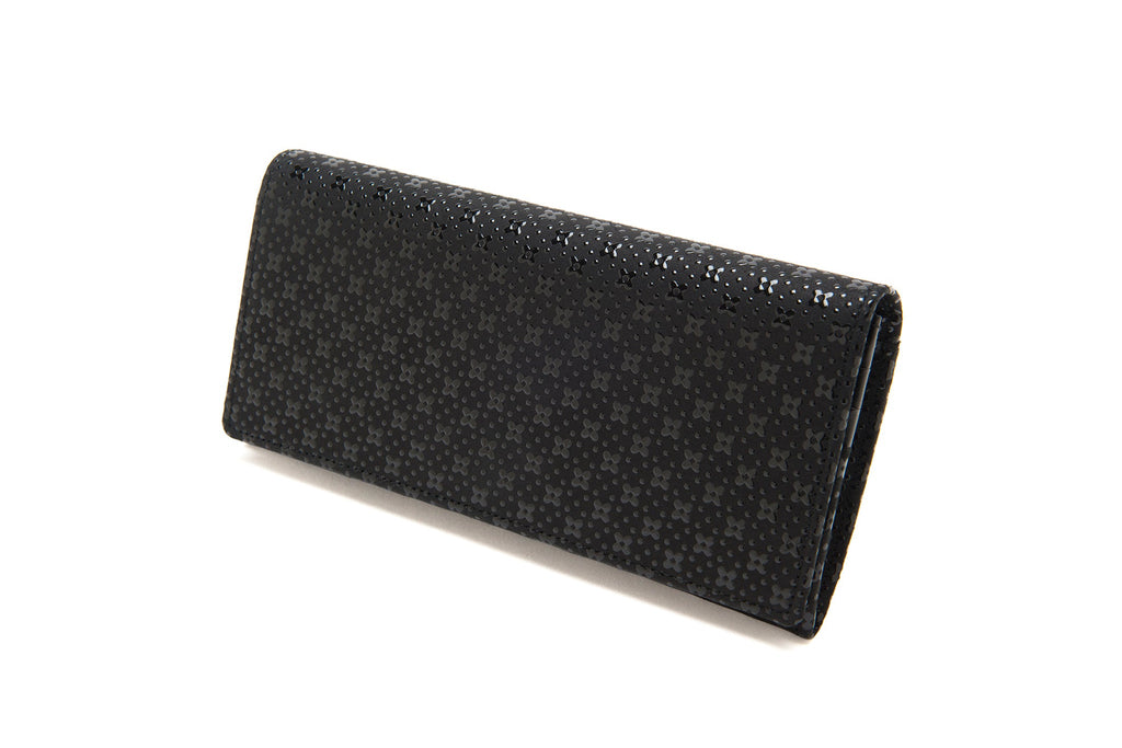 Long Wallet - Flower Lattice INDEN Japan Deer Cow skin leather