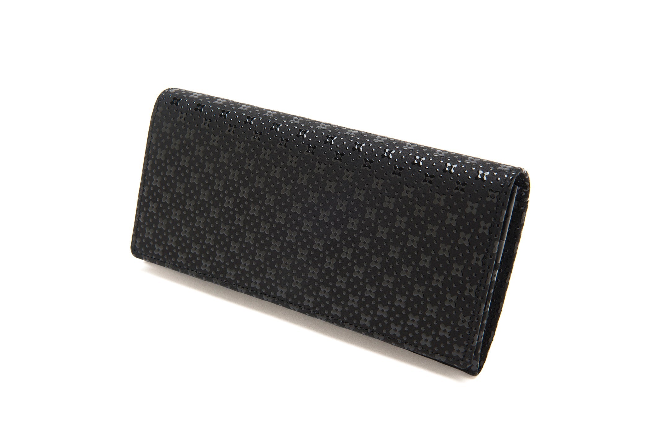 Long Wallet - Flower Lattice INDEN Japan Deer Cow skin leather
