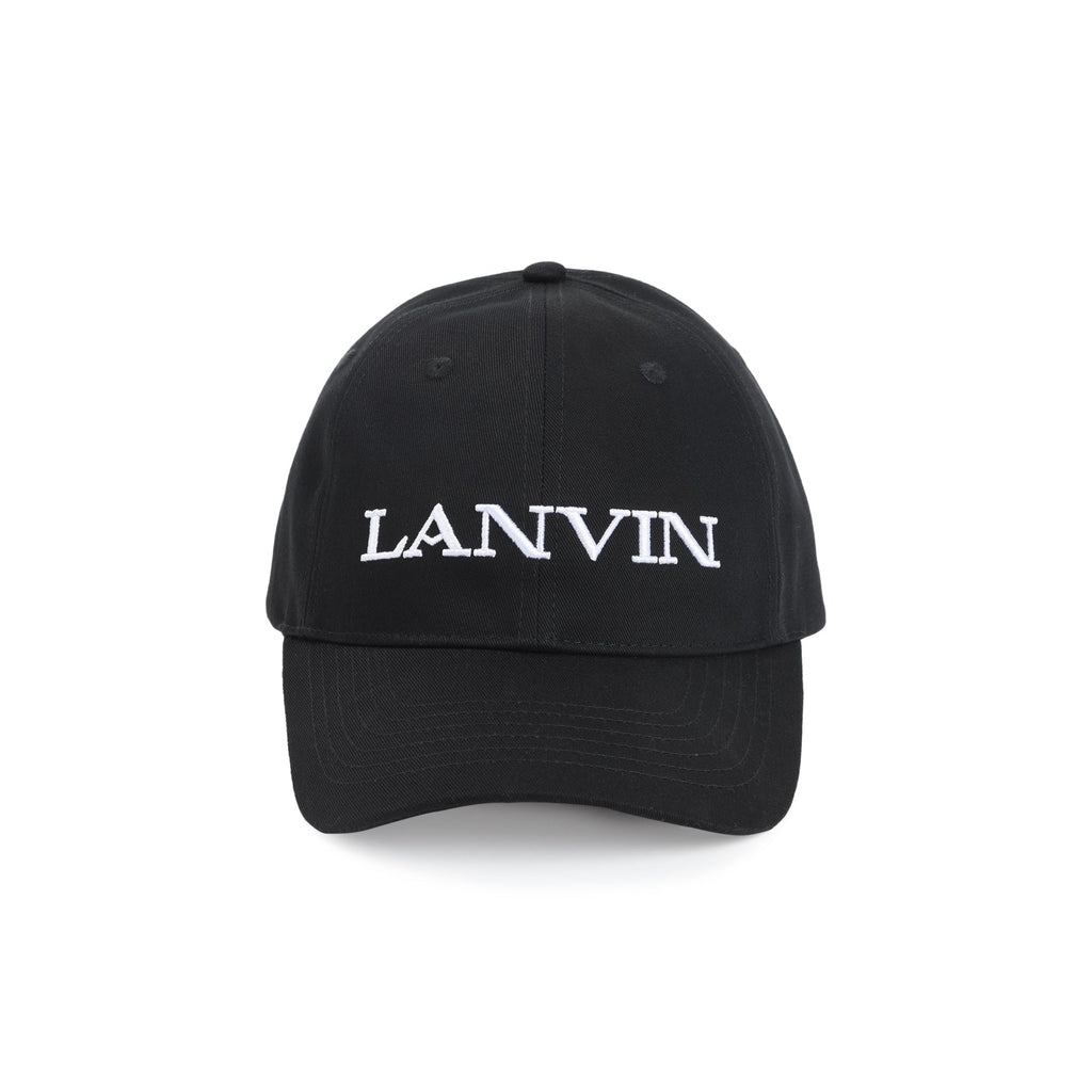 Lanvin Baseball Logo Hat Men's cap black unisex