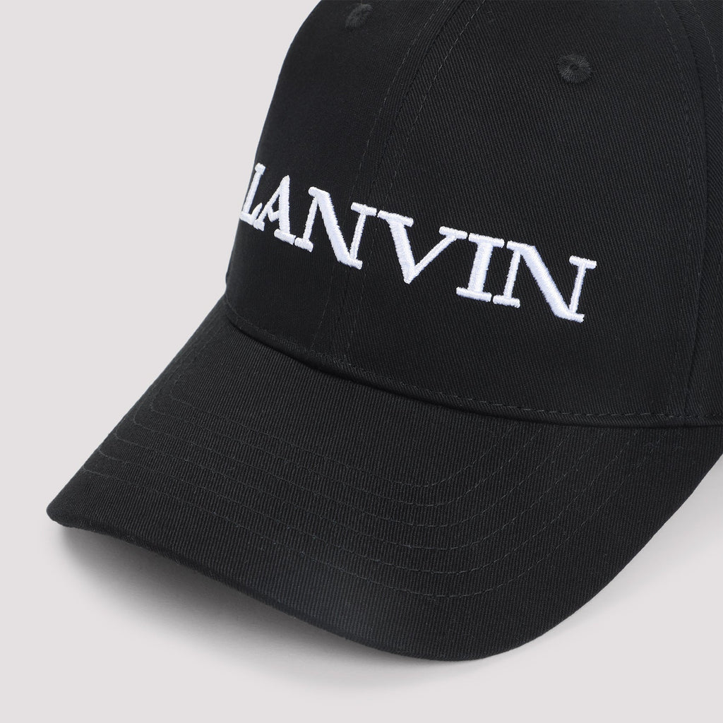 Lanvin Baseball Logo Hat Men's cap black unisex
