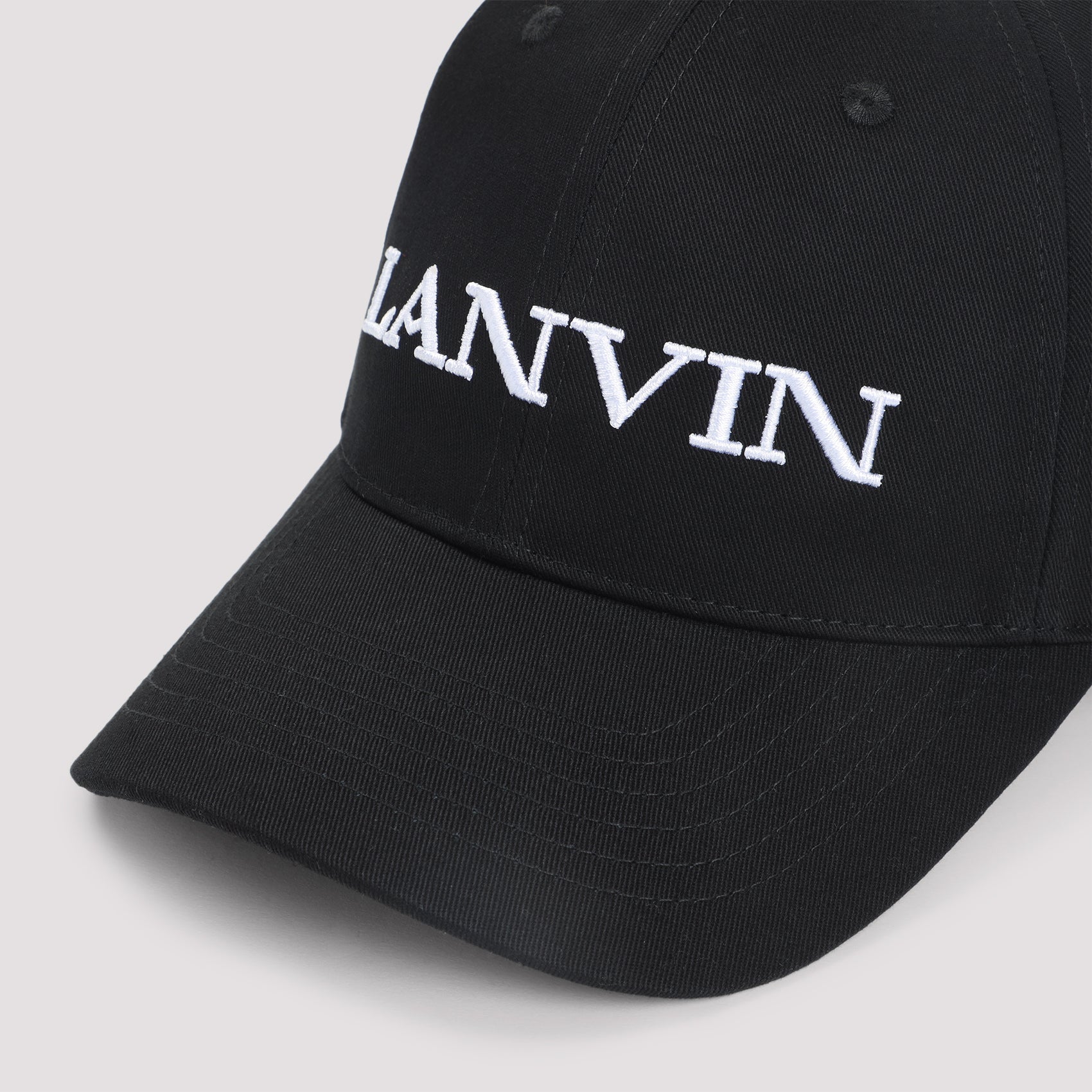 Lanvin Baseball Logo Hat Men's cap black unisex