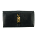 Gucci Black Long Jackie Wallet #3077 GG
