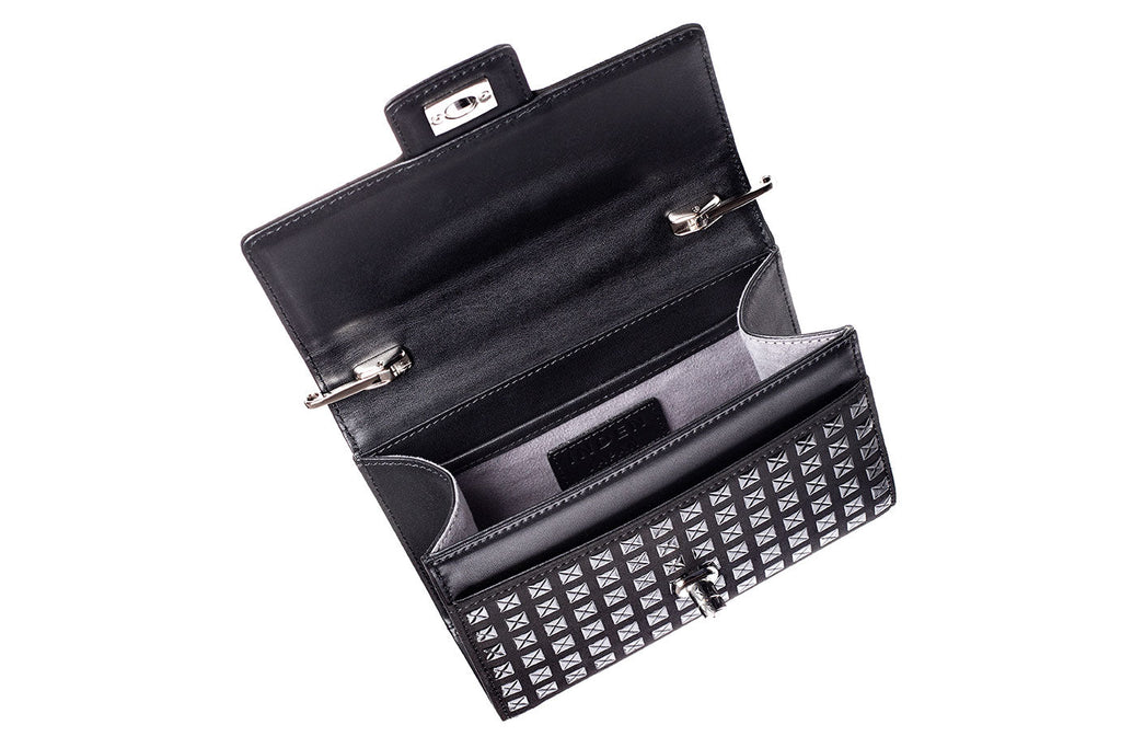 Cross-Body Bag Rectangle - Studs Inden Japan leather Handbag Purse