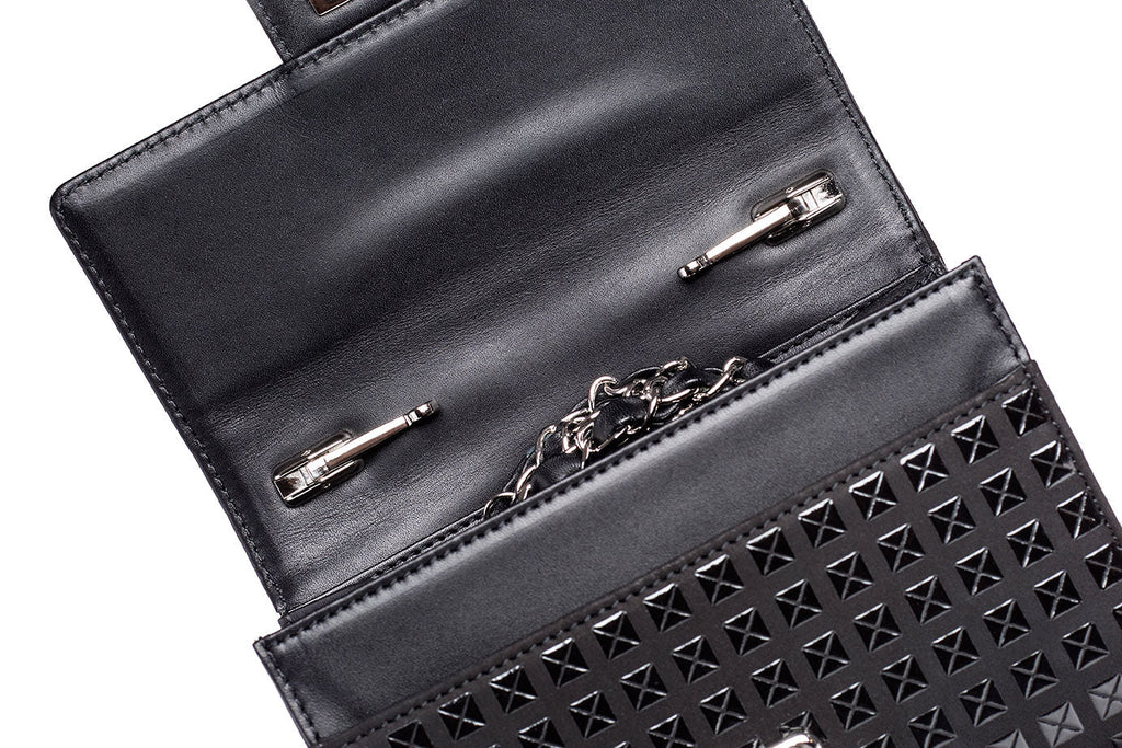 Cross-Body Bag Rectangle - Studs Inden Japan leather Handbag Purse